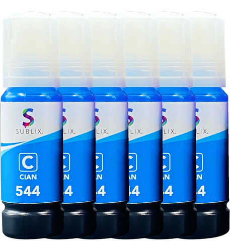 6 Botella Para Epson T544 L1110 L3110 L3150 Tinta Compatible