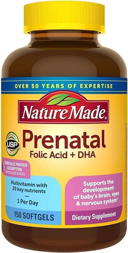 Suplemento Nature Made Prenatal Co - Unidad a $1879