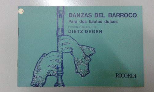 Partitura Danzas Del Barroco Para Flautas Doces