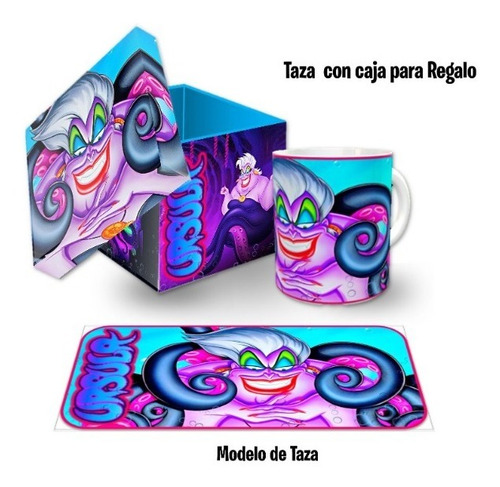 Taza Con Caja Para Regalo, Ursula Sirenita