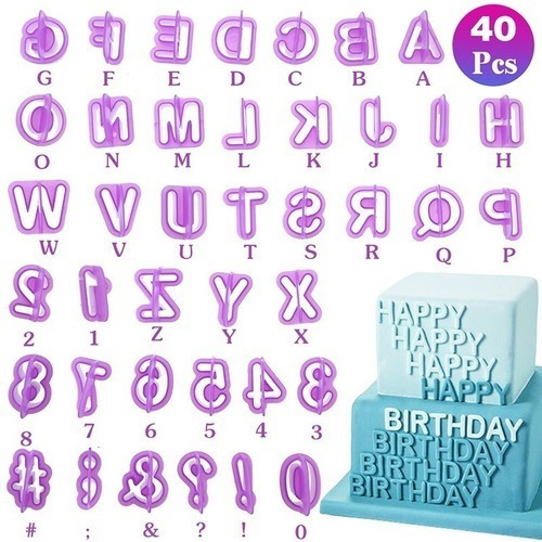 Cortador Letras Abecedario Números Fondant Repostería