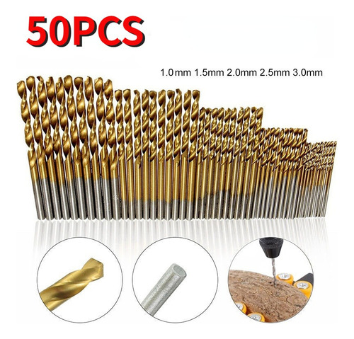 Juego De 50 Brocas Helicoidales Para Carpintería Y Carpinter