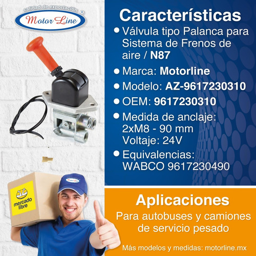 Válvula Tipo Palanca Para Sistema De Frenos De Aire N87
