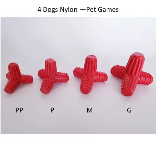 Mordedor 4 Dogs Nylon Pet Games - P - Vermelho, Rói, Brinca e Limpa os  Dentes