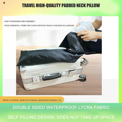 Almohada De Cuello Rellenable Para Viajes Almohada De Cuello