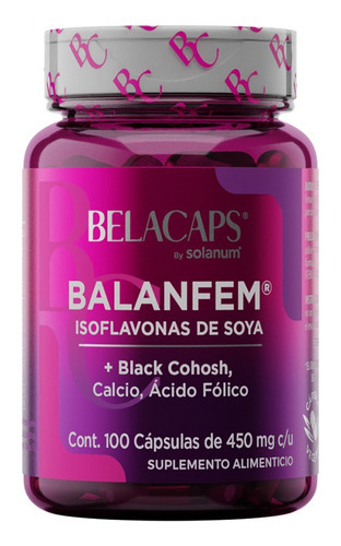 Balanfem Solanum Isoflavonas, Calcio, Acido Folico 100 Cap Sabor Sin Sabor