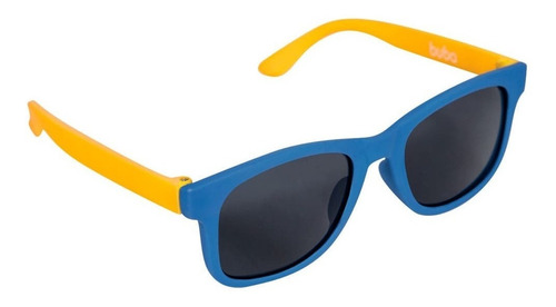 Óculos De Sol Buba + Lenço Microfibra + Estojo Azul Amarelo