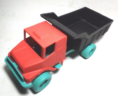 Caminhão Caçamba Brinquedo Clássico Vermelho Estilo Retrô