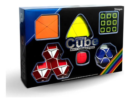 Kit Com 6 Cubos Diferentes Mágico Serie Premium - Brinquedo