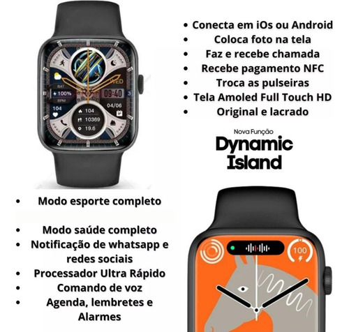 Relogio Compativel Samsung Galaxy Smart Watch Band Bluetooth