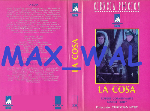 La Cosa Vhs The Thing From Another World Terror Serie B
