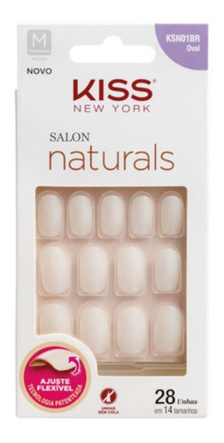 Kiss New York - Salon Naturals - Unhas Postiças - Oval - M