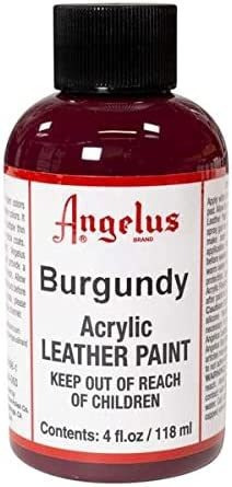 Pinturas Para Cuero De Angelus, Burgundy, 4 Onza Estándar