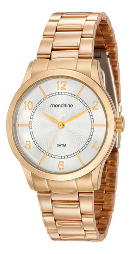 Relógio Mondaine Feminino 99241lpmvde2 Cor Da Correia Dourado Cor Do Bisel Dourado Cor Do Fundo Prata