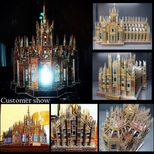 Microworld 3d Metal Puzzle Jigsaw Italy Milan Cathedral J045