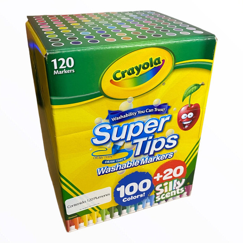 Crayola Supertips 100 +20 Silly Scents Total 120 Plumones 
