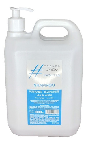 Shampoo Purificante Hashtag Te Verde Mango 1900 Ml Nov