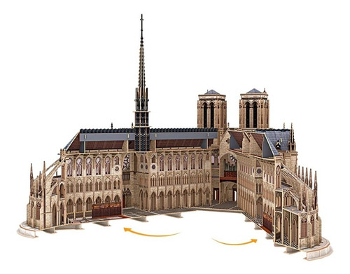 Imagen 1 de 7 de Puzzle 3d | Edición De Lujo | Catedral De Notre Dame | Diy