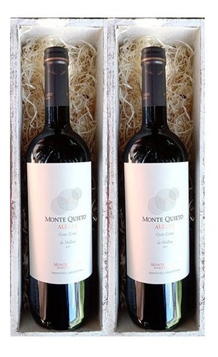 Vino Montequieto Alegre Malbec-kit Felices Fiestas X 2 Vinos