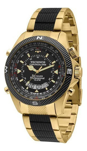 Relógio Technos Masculino Skydiver Pilot T205fg/4p Dourado