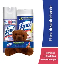 Comprar Lysol Toallitas 35pz y Spray 354g Desinfectante + Osito, 2pk