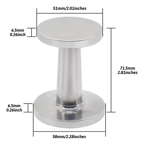Apilador De Mano Ezebesta Espresso De Doble Cara De 51 Mm Y