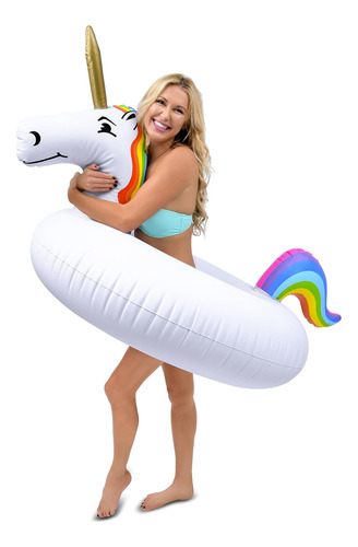 Gofloats Unicorn Pool Float Party Tube - Balsas Inflables  A