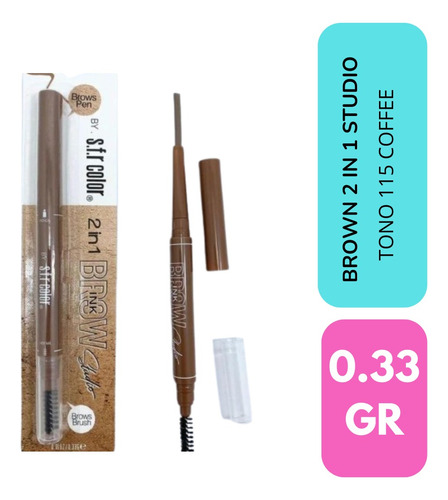 Lapiz De Cejas Retractil Cremoso Sfr Color Brown Ink Studio