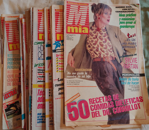 Lote X 31 Revistas Mía Semanario Femenino Años 1986 A 1995