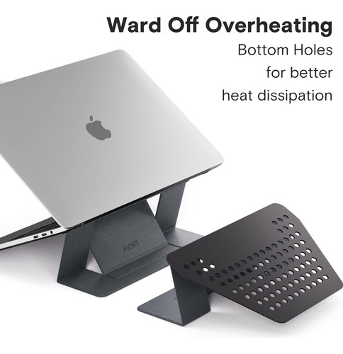 Soporte Ergonómico Para Computadora Portátil Plegable Gris E