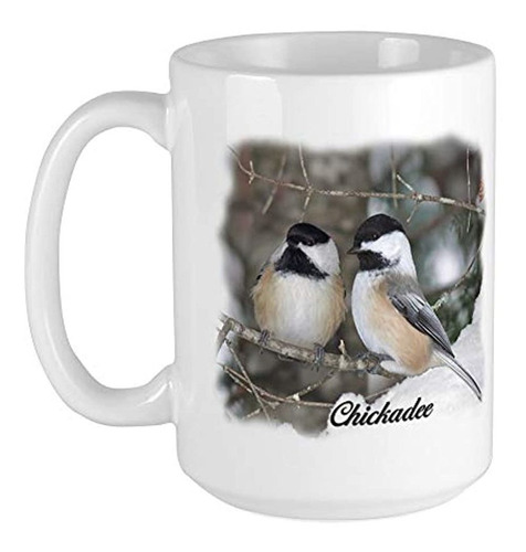 Cafepress 2 Chickadees Taza De Café Grande, 15 Onzas Taza De