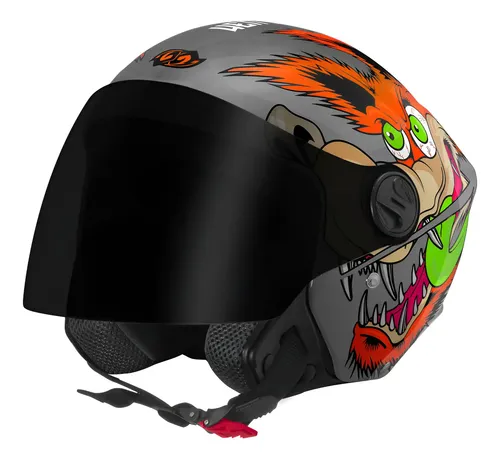 Capacete New Liberty Three Coyote Brilhante Viseira Fumê Nfe