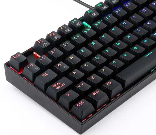 Imagen 8 de 8 de Kit de teclado y mouse gamer Redragon K552RGB-BA Español Latinoamérica de color negro