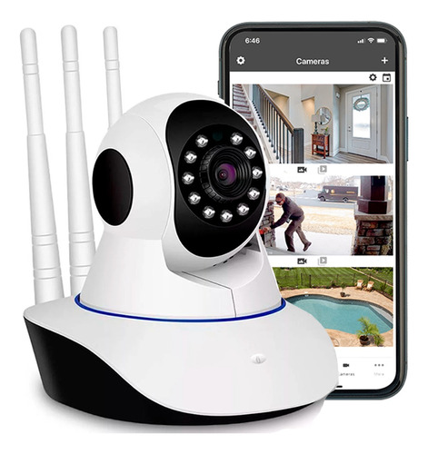 Camara De Seguridad Ip Domo 360 Hd Wifi Sensor Movimiento