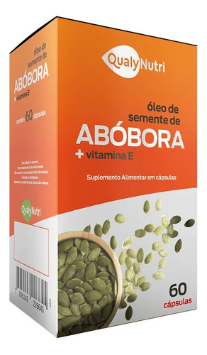Óleo De Abóbora + Vitamina E 60 Cápsulas Qualy Nutri Sabor Sem Sabor