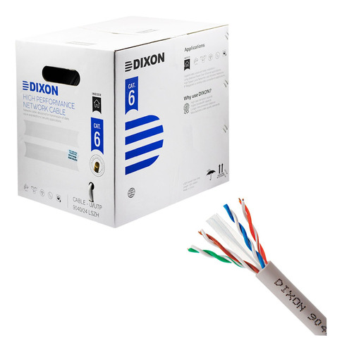 Cable U/utp Cat. 6 4px23 Awg Dixon X Caja 9040/24 Lszh