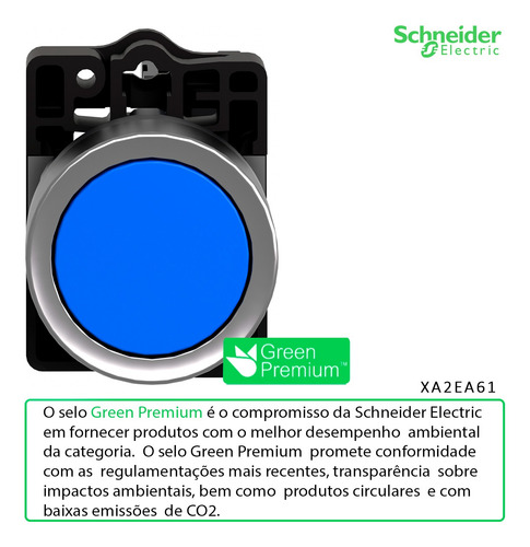 Botão De Impulsão 22mm 1na Xa2ea (cores) Schneider