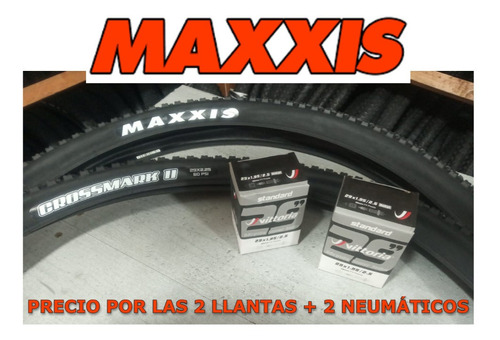 Imagen 1 de 10 de 2 Llantas Maxxis Crossmark I I  29*2.25 + 2 Neumáticos 