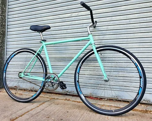Bicicleta Fixie Urbana Carrera Paseo Rod 28 Turquesa Nueva