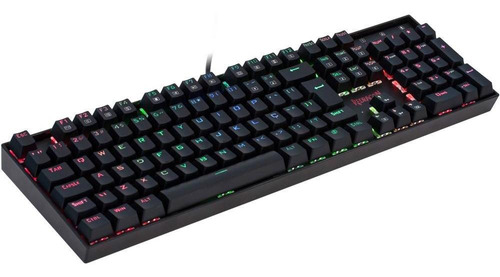 Teclado Gamer Redragon Mitra Preto Rgb C/ Switch Azul