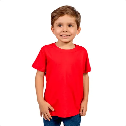 comprar Camiseta Infantil Básica Varias Cores 100% Algodão 2 A 16