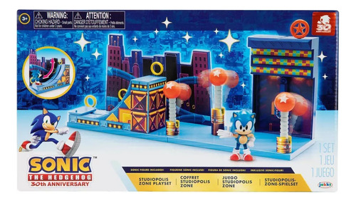 Playset Zona Studiopolis Con Sonic De 6cm Sonic The Hedhehog