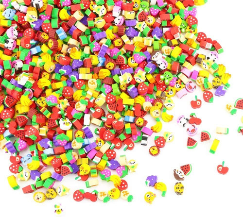 Pralb 1000 Gomas De Borrar, Colección De Frutas, Vegetales A