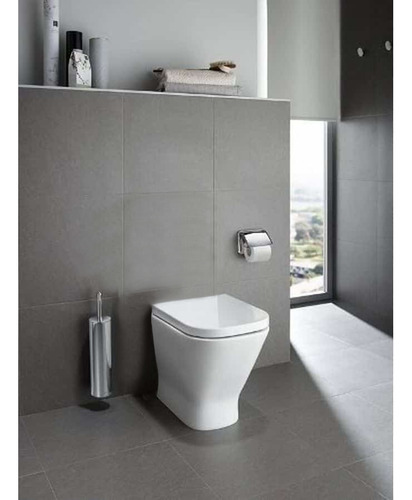 Roca The Gap Inodoro Corto Baño Sanitario Salida Dual Blanco Blanco