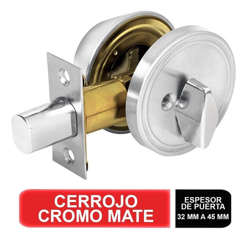 Cerrojo Cromo Mate, Mariposa Hermex 43601