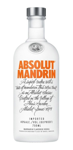 Vodka Absolut Mandrin Botella 750ml Zetta Bebidas 