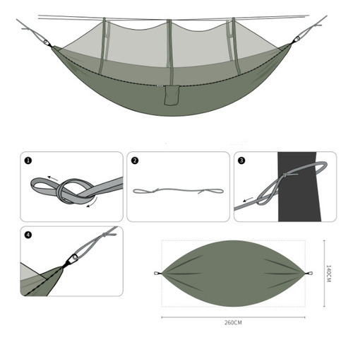 Mosquitera Ligera Universal Para Hamaca De Camping