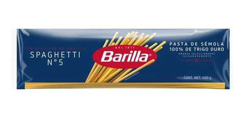 Pasta Para Sopa Spaghetti No 5 Barilla 450 Grs