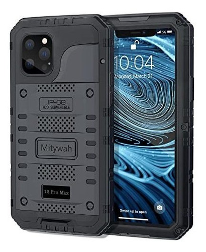 Funda Impermeable Mitywah Para iPhone 12 Pro Max, J3w2z