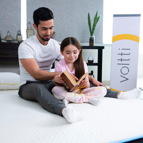 Colchón Matrimonial Voltti Flip Doble Confort | 20 Cm | Reversible Con 2 Diferentes Firmezas | Nano Memory Foam | Ergonómico Y Ortopédico | Disminuye Puntos De Presión